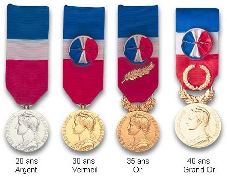 Médaille d'Honneur du Travail 20 ans Argent